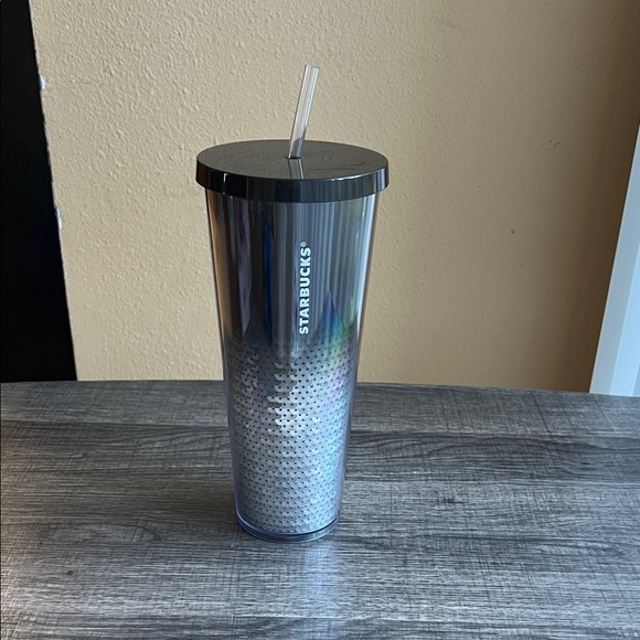 Starbucks Other - Starbucks Metallic Gray Tumbler with Straw 24oz